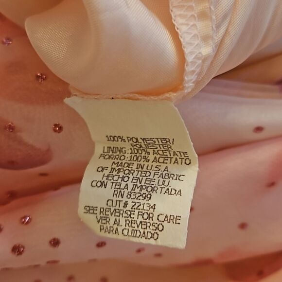 Onyx Nite Pastel Pink Floral bodice gown size 16 - Picture 13 of 14